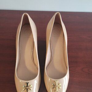 Tory Burch Jade Peep Toe Wedges Shoes Size 9